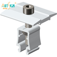 Accessoires de montage de panneaux solaires pour usine : Serre-câble intermédiaire et serre-câble d'extrémité réglables pour système de rail sur toit |   Artsign