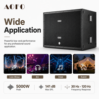 Caisson de basses actif double 18 pouces AOFO SUB-8006, 4 ohms, 5000W, avec contrôle DSP, système de basses haute puissance pour scène de concert