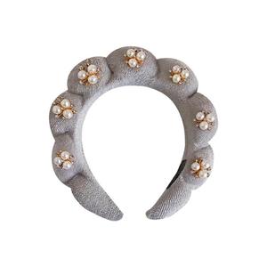 Diadema Vintage de Perlas para Mujer, Diadema Deportiva de Esponja Trenzada para Maquillaje, Accesorios para el Cabello - Product Image 5