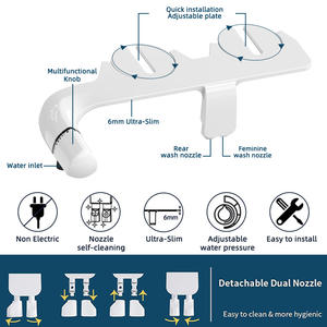 Manueller Persönlicher Damenhygiene-Spüler Shattaf Bidet-Sprüher Selbstreinigend Ultraflacher Bidet-Toilettenaufsatz - Product Image 2