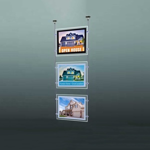 Boîte à lumière LED suspendue A4/A3 Fenêtre d'affichage pour Agents immobiliers Bureau Publicité Boîtes à lumière - Product Image 2