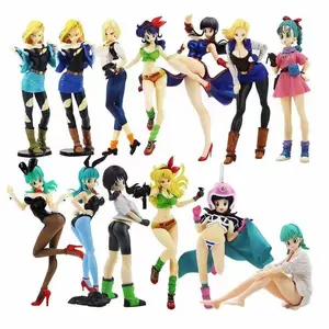 Minrong Anime Jepang figur perempuan Bulma Ranchi Videl Android 17 18 boneka seksi bola naga Action Figure mainan untuk anak laki-laki