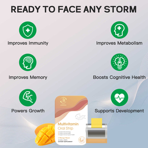 Gran oferta, tira oral multivitamínica, soporte para la salud inmune, tira oral, suplementos vitamínicos, tiras de disolución de película oral - Product Image 3