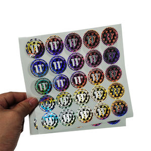 Изготовленный На Заказ отражение Радуга голографической фольги наклейки этикеток клейкая лазерный призматический голограммных наклеек - Product Image 1