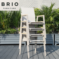 Chaise de salle à manger d'extérieur empilable moderne de luxe en gros, fauteuil en tissu sling et aluminium, vente chaude en usine, sièges de patio