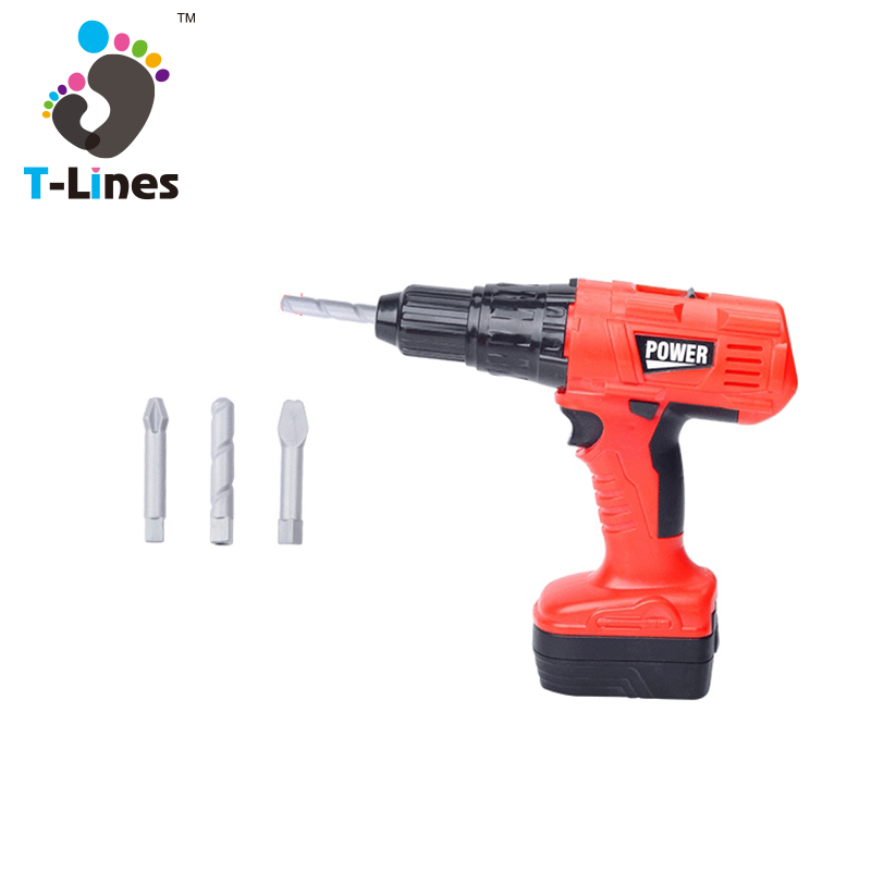 Детские Инструменты, пластиковая игрушка, дрель для ногтей, Электрический детский набор инструментов, игрушки