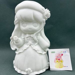 Özel 22cm boş köpek DIY çocuk oyuncakları sanat öğrenciler için beyaz prenses kendiniz yapmak vinil sanat şekil oyuncak - Product Image 3