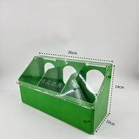 Mangeoires et Contenants Automatiques en Plastique Colorés à 3/2/1 Trous pour Pigeons, Cailles et Poulets