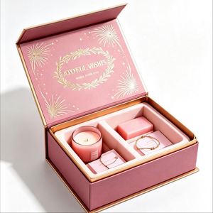FX Custom High End Magnetic Folding <b>Box</b> With Logo Hot Stamping for Jewelry Cosmetic Apparel Gift Packaging - Product Image 2
