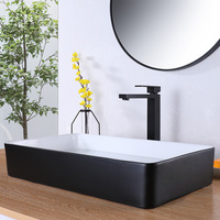 Robinet de lavabo moderne à poignée unique, à poser sur le comptoir, eau chaude/froide, en laiton céramique, prix usine