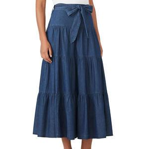 falda chambray moda en varios únicos -