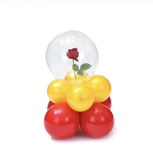 Wholesale Bobo <strong>Ballon</strong> With Rose 24 Inches clear Balloon for Birthday Party for Christmas New - Product Image 3