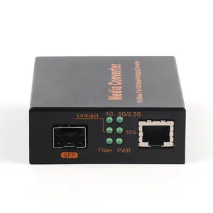 10G Sfp Switch 1310nm Módulo óptico Transceptor Fibra a Rj45 Convertidor Sfp Fiber Media Converter