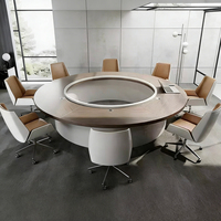 Table de conférence moderne de 79 à 256 pouces de large (6,5 à 21,5 pieds) pour 6 à 20 personnes avec structure en acier
