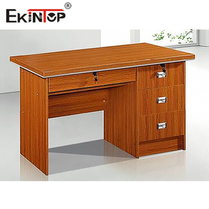 Ekintop Meja Kantor Rumah Modern Mewah Meja Kantor Kayu dengan Laci - Product Image 3