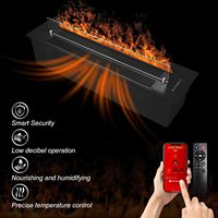 Kalsubo 47,25 pouces Insert de foyer à vapeur d'eau 3D avec chauffage 1500W, flamme atomisée multicolore, application intelligente, télécommande, minuterie, sécurité enfant