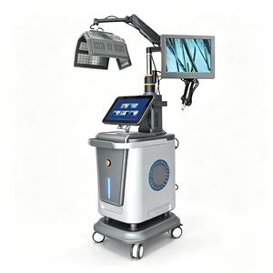 Máquina Vertical de Spa Capilar con Láser LLLT de 650nm, Pulverizador de Oxígeno, Peine de Electroterapia de Alta Frecuencia y Cepillo de Fotones BIO - Product Image 4