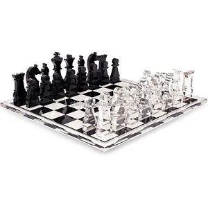 Factory Wholesale Custom Acrylic Board Chess Game Set for Kids Adult Play Backgammom