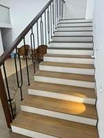 Carreaux de porcelaine Foshan 470x1500mm, effet bois, antidérapants, résistants à l'usure, mats, pour escaliers de villa, style bois, à effet superposé