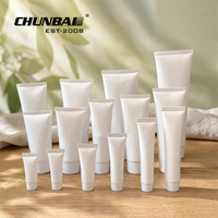 Tube souple cosmétique blanc en aluminium/plastique de 150 ml, flacon vide avec bouchons à clapet/à vis, design inversé à presser pour le visage