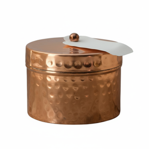 Récipient Chapati en cuivre martelé en métal fait à la main Boîte de roti de cuisine de qualité de luxe du meilleur exportateur en Inde - Product Image 1