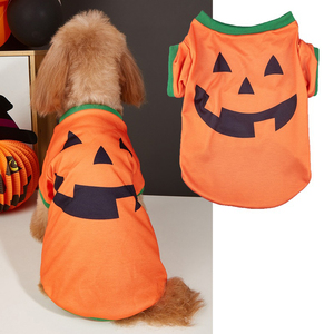 <strong>Funny</strong> Halloween Monster Pumpkin Puppy Small Dog Pet <strong>Clothes</strong> Comfortable Halloween Shirt for Small Dogs - Product Image 2