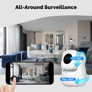 MOES Caméra intelligente Tuya WiFi intérieure 3MP HD Pan 360 ° Tilt 180 ° <span class=keywords><strong>Surveillance</strong></span> à domicile <span class=keywords><strong>Surveillance</strong></span> Fonctionne avec Alexa <span class=keywords><strong>Google</strong></span> <span class=keywords><strong>Home</strong></span> - Product Image 3
