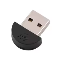 Microphone USB 2.0 Portable Mini Stéréo Omnidirectionnel pour Ordinateur Portable, PC, Chat en Ligne, Réunions en Ligne pour MSN/Skype