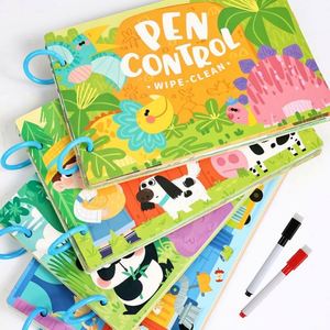 Cuaderno de Actividades Preescolares para el Control del Lápiz, para Niños Mayores de 3 Años, Libro de Escritura Reutilizable para Niños - Product Image 1