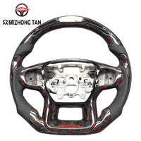 Volant sport en cuir et fibre de carbone forgée à LED, 4 branches, 40 mm de diamètre, pour Trailblazer Ranger Raptor Pickups Direct