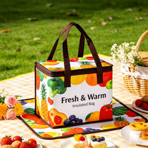 Bolsa Térmica para Almuerzo con Logotipo Personalizado, Venta al por Mayor de Fábrica, MOQ Pequeño, Bolsa Refrigerante Portátil Reutilizable para Entrega de Alimentos, para Picnic - Product Image 5