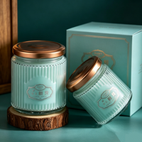 Pot à bougie en verre côtelé 100ml 150ml avec couvercle métallique pour la fabrication de bougies, cuisine, salon de thé, décoration intérieure, cadeau