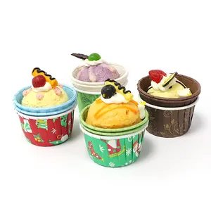 Aluminum Foil Container Disposable Tin Foil Cupcake Round Tart Mold Cup Small Cake Muffin Baking Cup with Lids