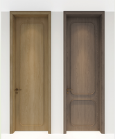 Premium Solid Wood Soundproof Door Multiple Timber Options (Maple Elm) for Villa Apartment Warehouse Commercial