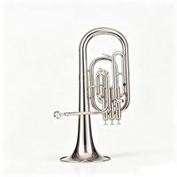 Good Price Eb Tone Silver Nickel Plated Brass Instruments 3 Piston Valve Alto Horn