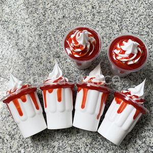 Modelo de simulación de helado de 8.3oz con forma de vórtice americano, hecho a mano de plástico, en varios colores, para decoración de tiendas de postres. - Product Image 2