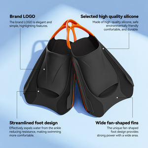 <span class=keywords><strong>THENICE</strong></span>, aletas de natación cortas de alta calidad para buceo y esnórquel para hombres y mujeres, aletas de goma para apnea - Product Image 4