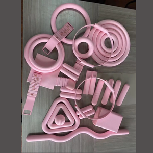 Poids de poignet de <span class=keywords><strong>cheville</strong></span> en silicone haltères <span class=keywords><strong>1KG</strong></span> 2KG anneau de puissance de faisceau pondéré d'haltères roses pour femmes poids de Pilates - Product Image 3