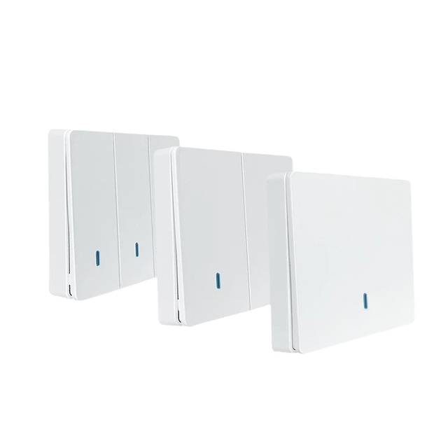 433Mhz Remote Control Wireless Push Button Wall Light Switch Remote Controller 1-3 Gang 86 Type Panel Switch Smart Home