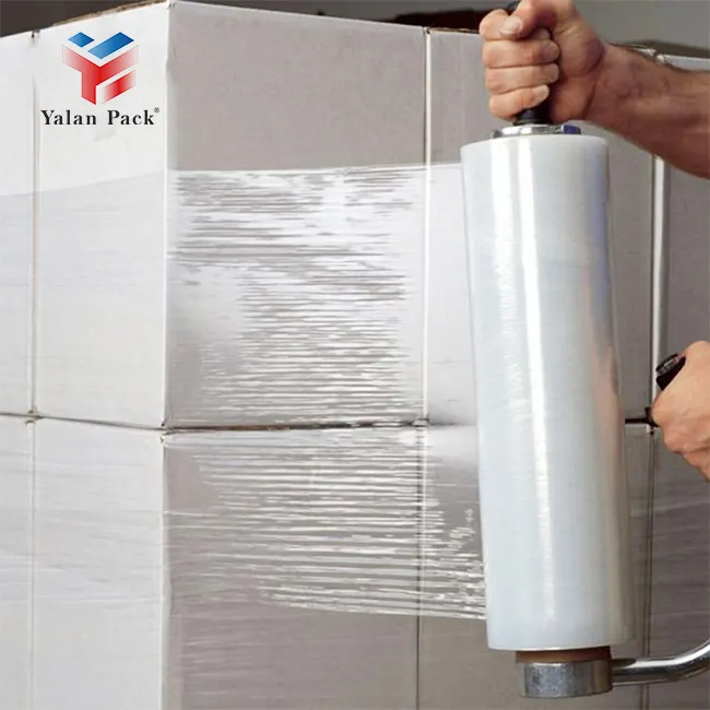 Производитель Yalanpack LLDPE, пленка для поддонов, стрейч-пленка, рулонная ручка, стретч-пленка, китайская упаковка, прозрачная влагостойкая