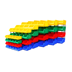 Front Opening Warehouse Tool Storage Box Stackable Hanging Plastic Shelf Storage Part Bin