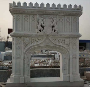 Décoration intérieure de <span class=keywords><strong>maison</strong></span> M ILY, cheminée en marbre blanc sculpté à la main, style français, à vendre - Product Image 1