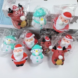 Christmas <b>Squishy</b> pop Toys Santa, Snowman & Reindeer Designs. Great for Squeezing Away Stress - Product Image 1