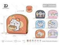 Portamonete a Mezzaluna con Pompon Cartoon, 5 Pollici, Chiusura a Cerniera, Mini Portafoglio Unisex - Product Image 1