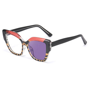 Nuevas gafas de sol tipo ojo de gato para mujer, protección UV400, lentes de PC, montura de plástico, estilo moderno para exteriores, HL96037 - Product Image 3