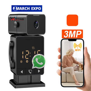 Wistino 3MP高清家庭无线时钟摄像头180双运动检测一键通话夜视全彩图雅闭路电视无线摄像头 - Product Image 1