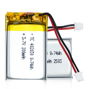 Baterai polimer Lithium 402030 200mAh 0,74wh kemasan baterai Lipo 402030 3.7v baterai isi ulang untuk mainan Gps - Product Image 2