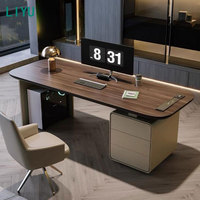 Bureau de direction moderne modulaire en bois convertible de luxe Liyu pour bureau à domicile avec tiroir de rangement pour dossiers