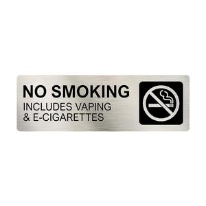 Plaque en métal personnalisée Plaque interdisant de fumer en aluminium brossé de 9x3 pouces Plaque en métal imperméable avec logo Signe interdisant de fumer - Product Image 5