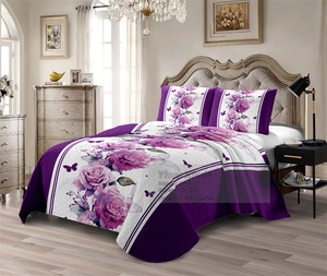 Listo para Enviar, Precio Económico, Cubrecama Acolchado con Fundas de Almohada, Juego de 3 Piezas, Tamaño King - Product Image 6